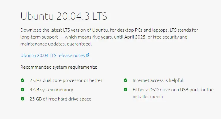 Ubuntu Kya Hai, ubuntu requirements