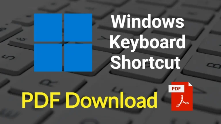 Windows Keyboard Shortcuts